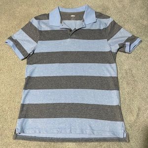 Men’s Old Navy Blue/Gray Striped Short Sleeved Polo